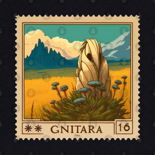 MTG - Plains Stamp - Gnitara - Postage Stamp Series by SLMGames